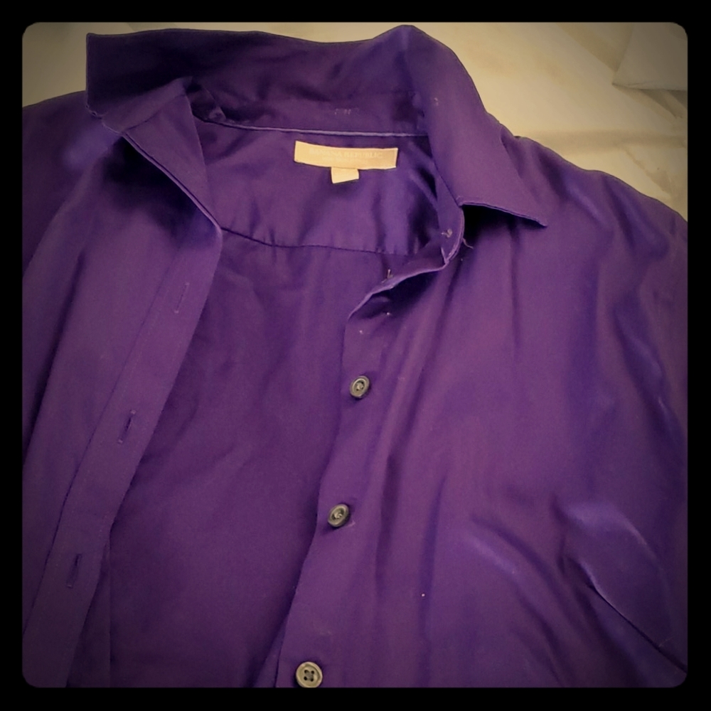 Purple button down